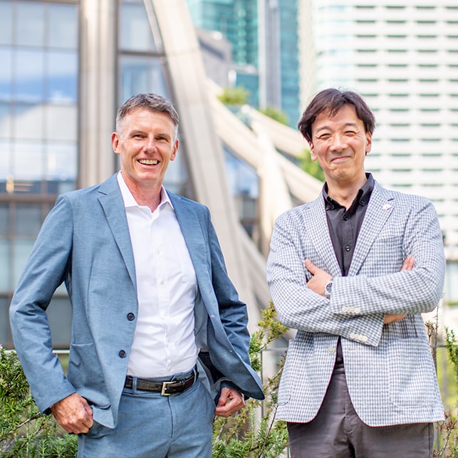 Joe Rigby, Chairman, Mitsuo Hashimoto, CEO